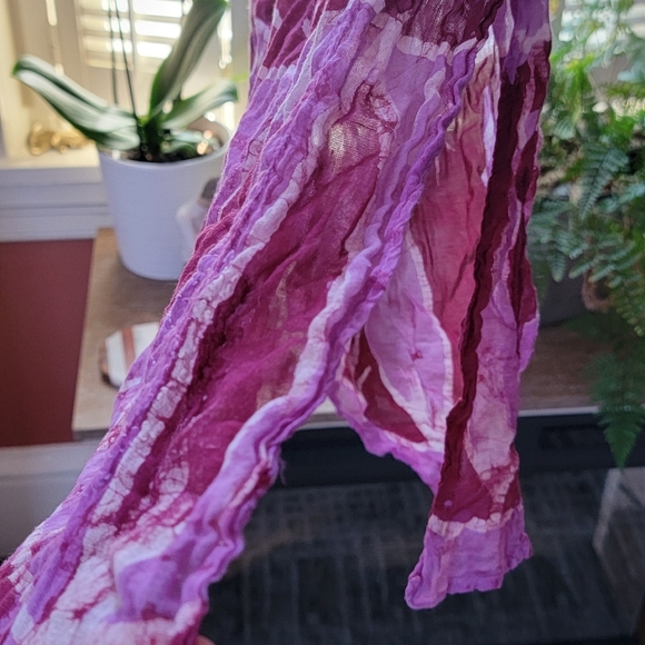 Beach cover gauzey maxi batik print dress - Picture 3 of 6